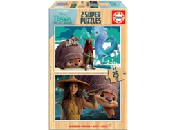 Puzzle EDUCA 2x Super Puzzle 25 Madera Raya e el Ultimo Dragón (Edad Mínima: 3 Años - 50 Piezas)