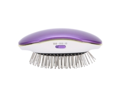Peine Eléctrico De Masaje Vibracional Para Scalp Con Iones Negativos Antiestático Peine De Peluquería Morado