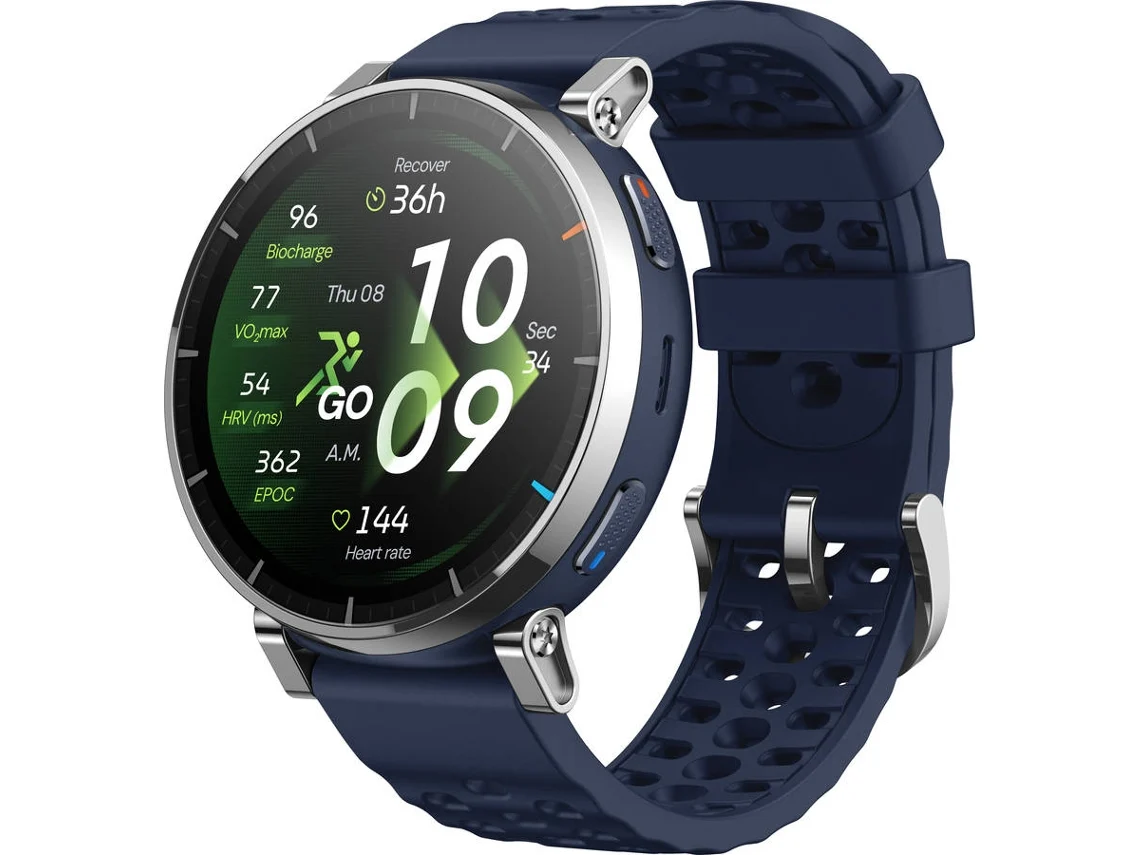 Smartwatch AMAZFIT Active 3 Premium (1.32'' - Autonomía hasta 12 días - Atlas Azul)