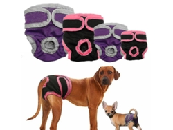 Pañales reutilizables de secado rápido para perras, absorbentes y cómodos, con cintura ajustable y tejido de algodón, para el cuidado de la mascota.