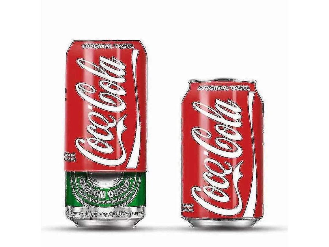 Funda protectora de silicona para botella/lata de Coca-Cola de 355 ml, roja