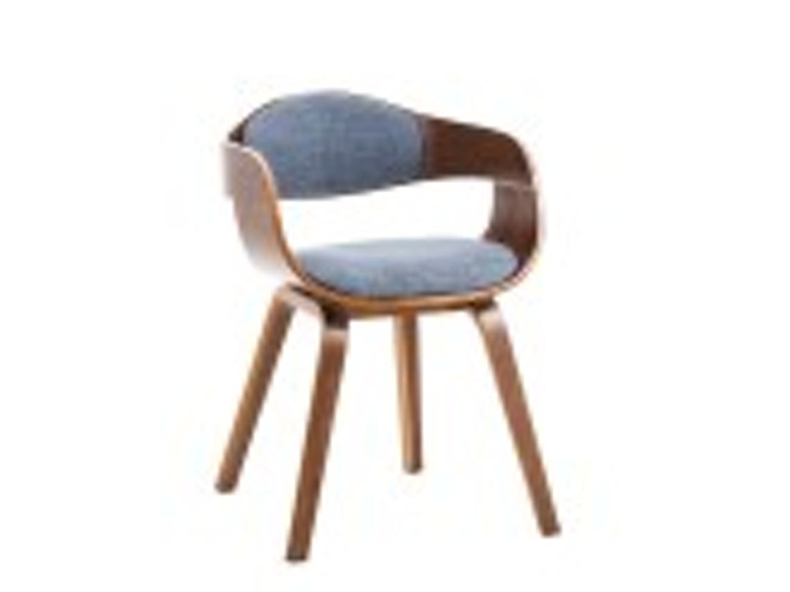 DUDECOR Silla Berlim De Tela Nogal Y Azul