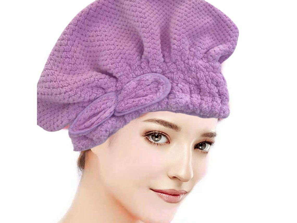 Paquete de gorros de microfibra para secar el cabello suaves y