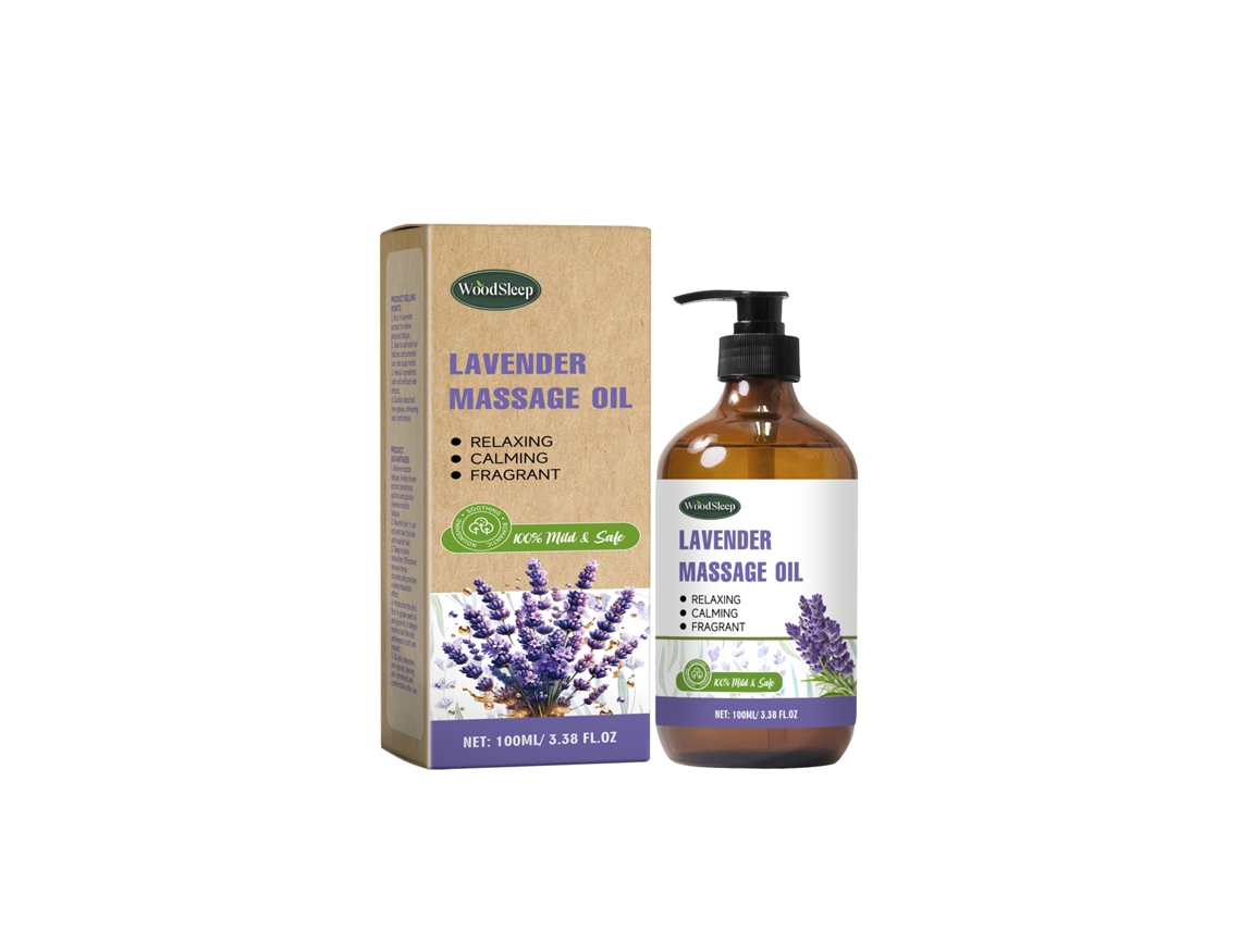 Aceite de masaje relajante y calmante con lavanda