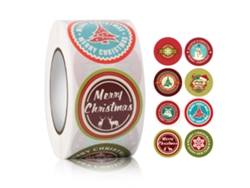 Pegatinas Navideñas Feliz Navidad, Redondas para Decoración y Regalos NEVEANCE