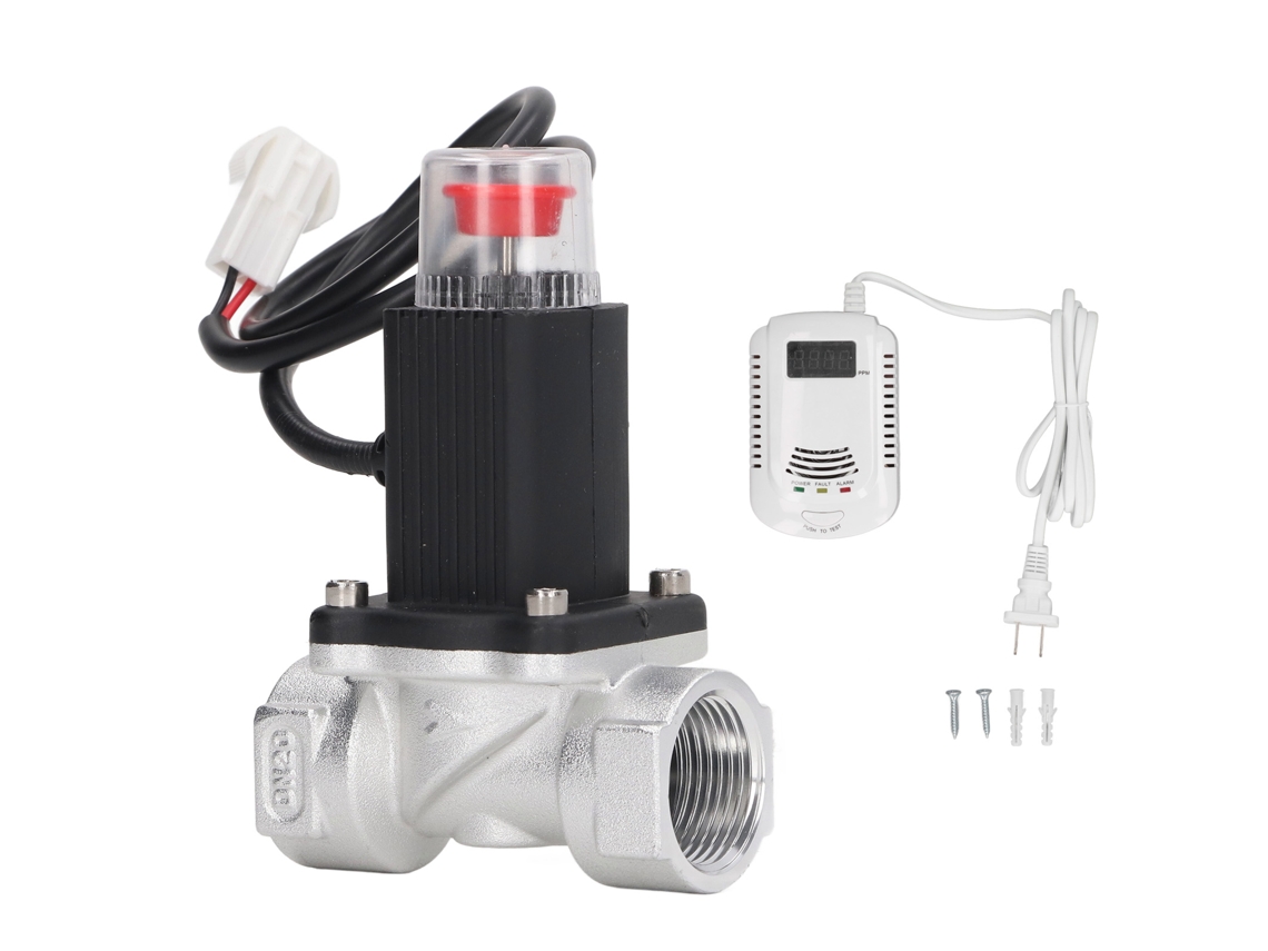 Kit De Alarma Para Detección De Fugas De Gas Con Válvula De Cierre Automático De 3000 Ppm