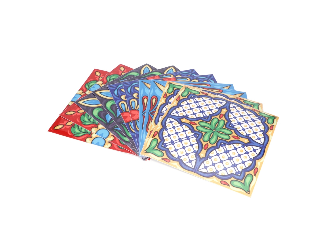 Baok - Juego de 10 pegatinas de pared 3D de PVC, impermeables y resistentes al desgaste, para baño, cocina y escaleras.
