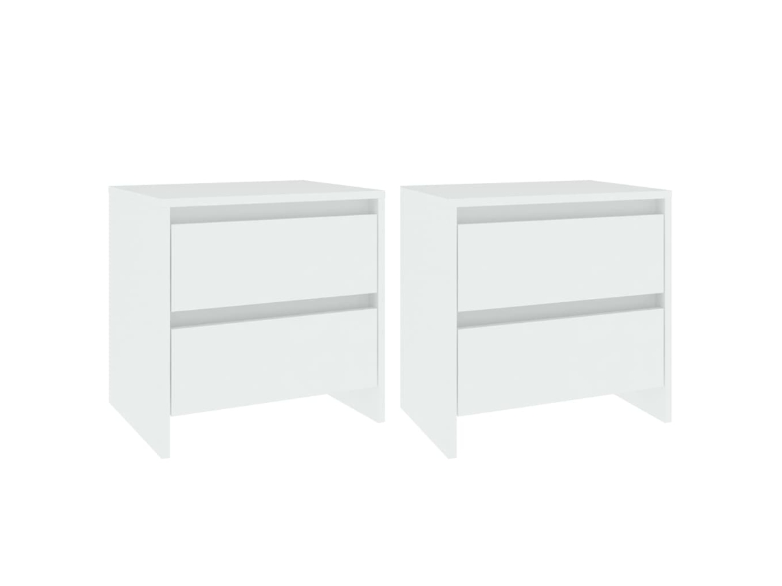 Mesitas de noche de 2 piezas de madera blanca de MAISON EXCLUSIVE