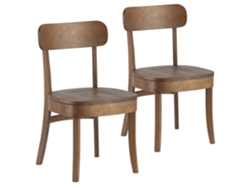 Conjunto de de 2 Cadeiras Nala Cor Nogueira Madeira Maciça VS VENTA-STOCK 45 x 49 x 83