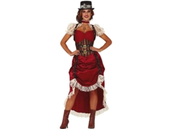 Disfraz de Mujer DISFRAZZES Steampunk Granate Con Chaleco (Talla: S)