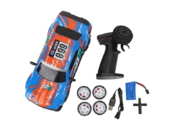 Coche Teledirigido De Drift De 2,4 Ghz, Rápido, Escala 1/16, Modelo De Coche De Carreras, Juguete Para Niños, Naranja Y Azul.