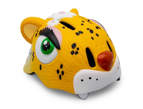 Casco de Bicicleta para Niños CRAZY SAFETY Leopardo Amarillo Certificado EN1078