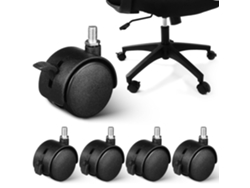 Ruedas giratorias M8 con freno para muebles, funcionamiento silencioso y suave, material PP, para suelos SFUSHOS