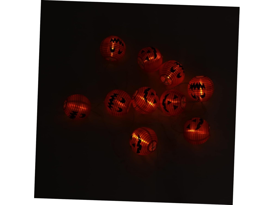 Linterna de Halloween con forma de pantalla de lámpara iluminada con luces LED, una divertida decoración para interiores, no requiere pilas.