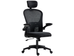 Silla De Oficina De Malla Negra Con Soporte Lumbar 4d