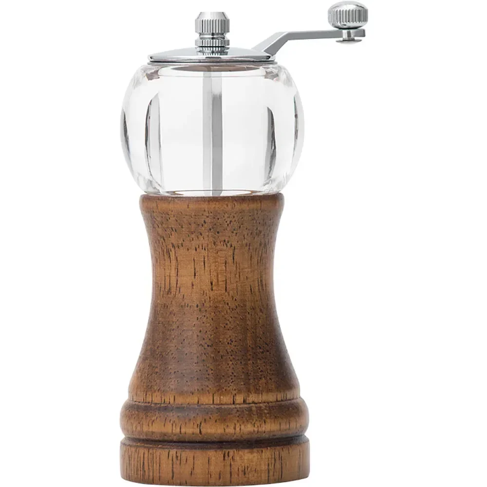 Molinillo Manual Multifuncional De Madera Maciza (color Oscuro)
