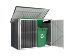 Organizador horizontal de residuos de jardín gris oscuro
