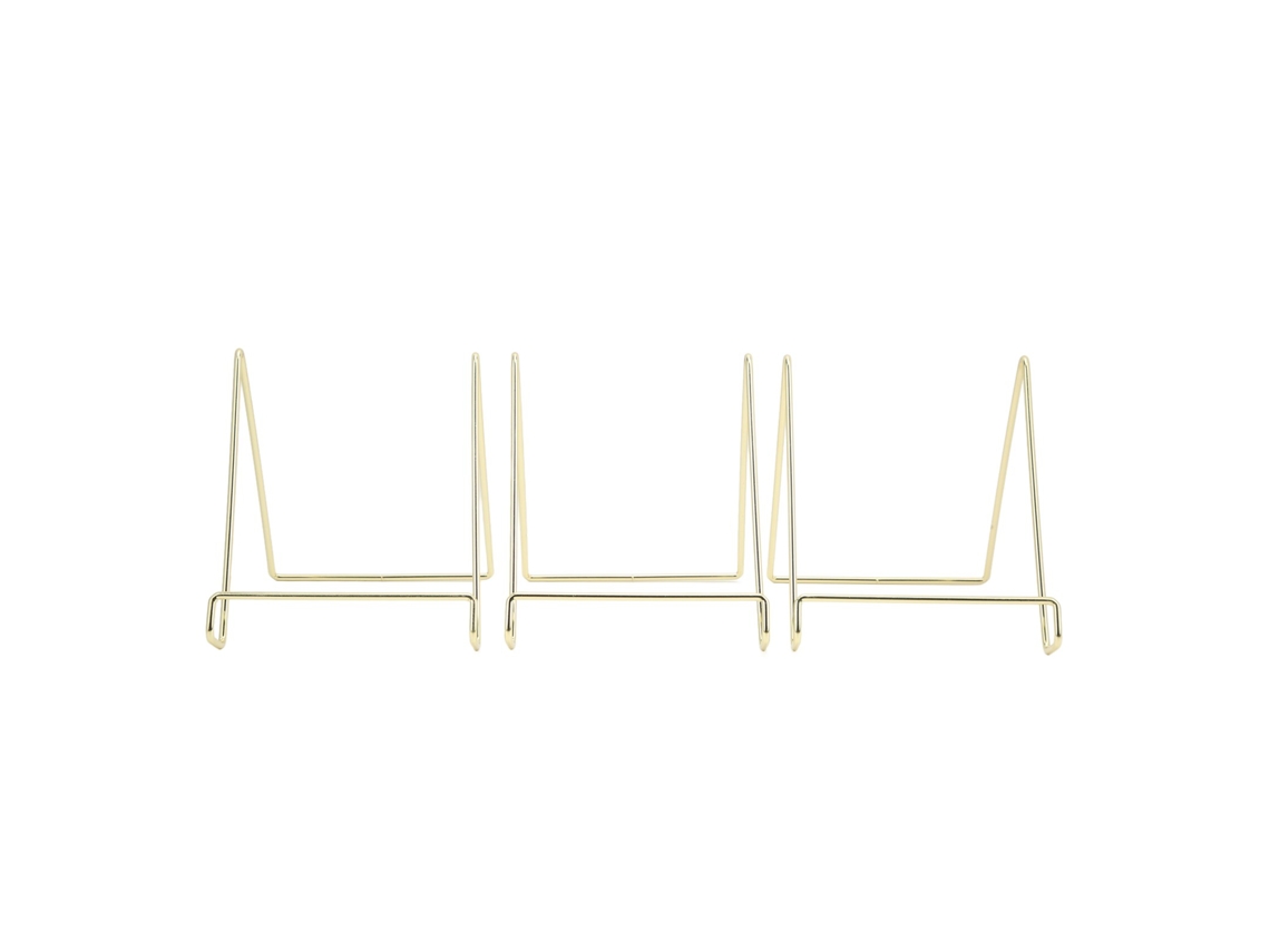 3pcs Soporte De Plato Multifunción Metal Duradero Estable Para Libros Revistas Fotos Diseño Simple