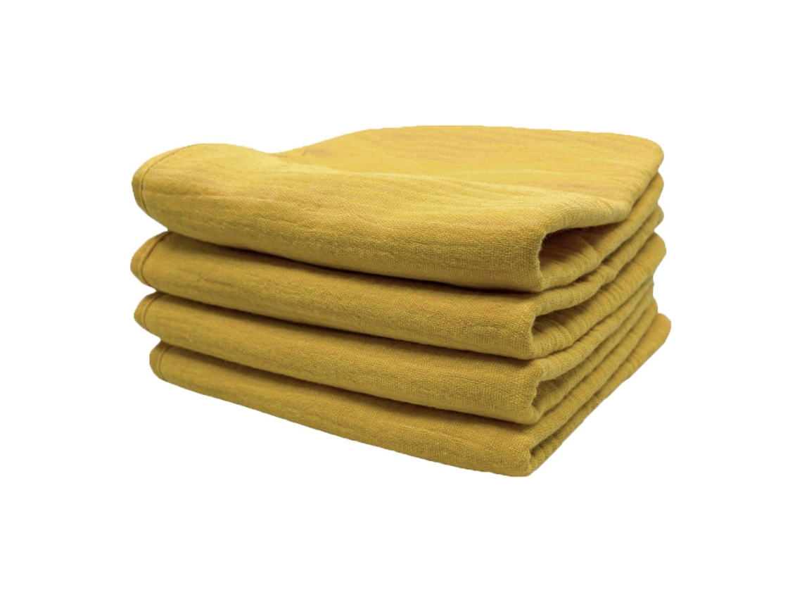 Juego de toallas de baño para bebé Smikkels, amarillo, algodón orgánico absorbente