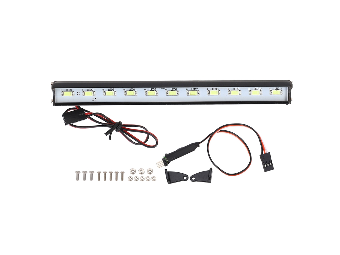 Barra De Luz Led Superbrillante Para Coche Rc, Aleación De Aluminio, Montaje En Techo, 148 Mm, Para Redcat Axial Scx10 D90 Hpi