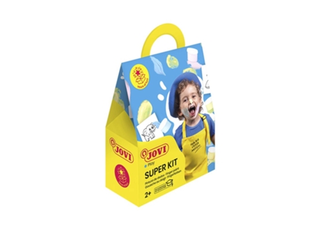 Conjunto de Cores Pastel para Pintura a Dedo Super Kit 4 Frascos de 35 Ml 20 Estênceis Douradojovi
