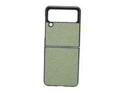 Capa Protetora De Couro Pu Para Galaxy Z Flip 3 Resistente A Arranhões Verde