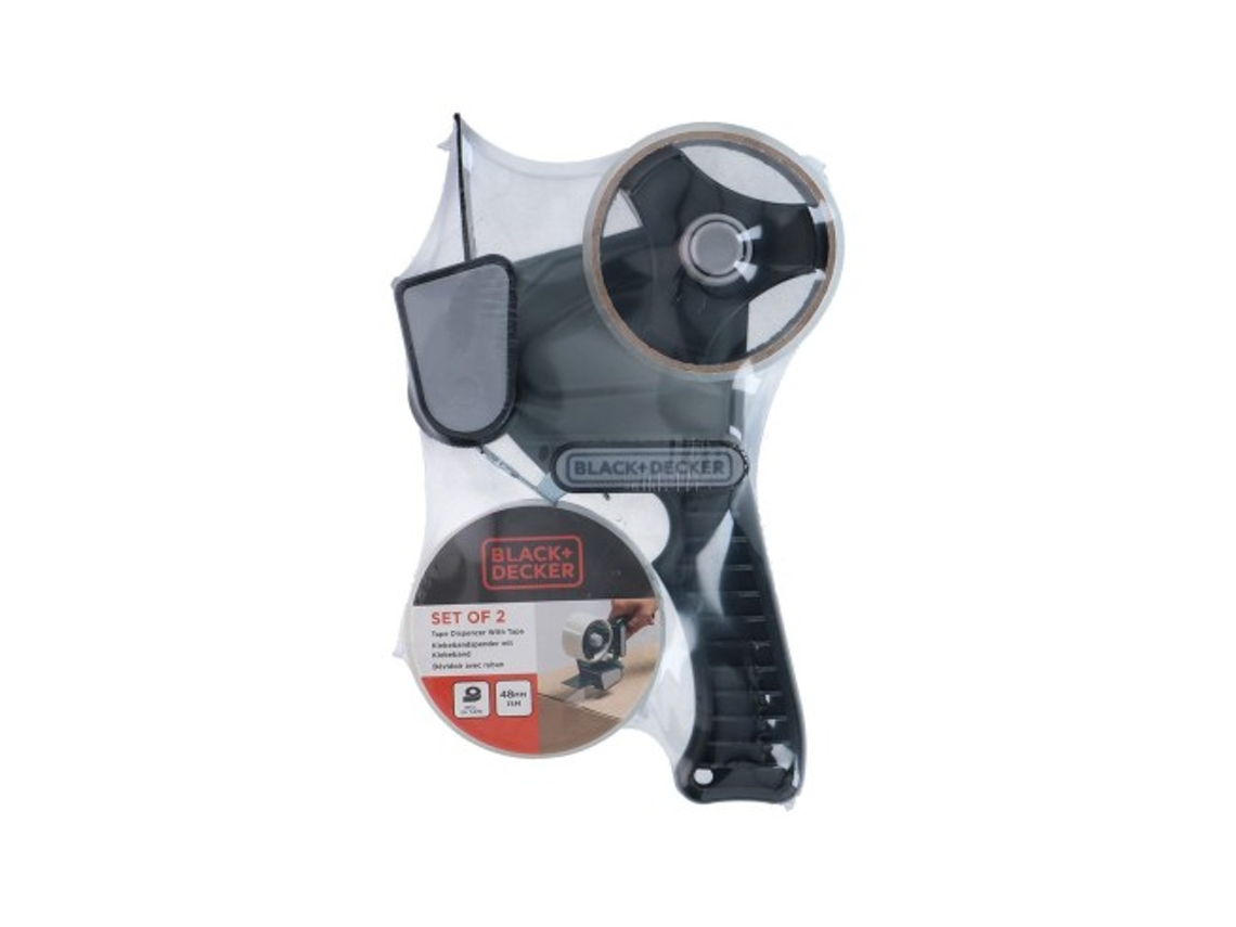 Dispensador de cinta de embalaje BLACK+DECKER (2 rollos, 48 mm x 15 m)