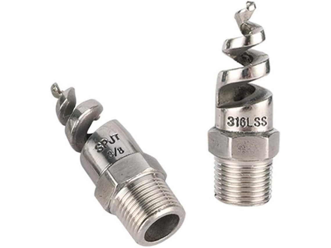 Boquilla De Riego Espiral Acero Inoxidable Con Rosca Macho 3/8" Acero Inoxidable