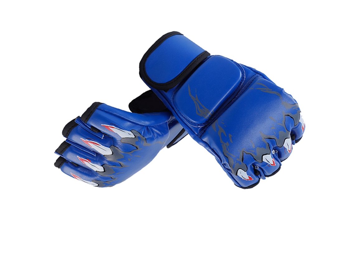 JILLIOPER Guantes de Boxeo Medio Dedo Guantes de Kickboxing con Muñequera Ajustable para Hombre y Mujer