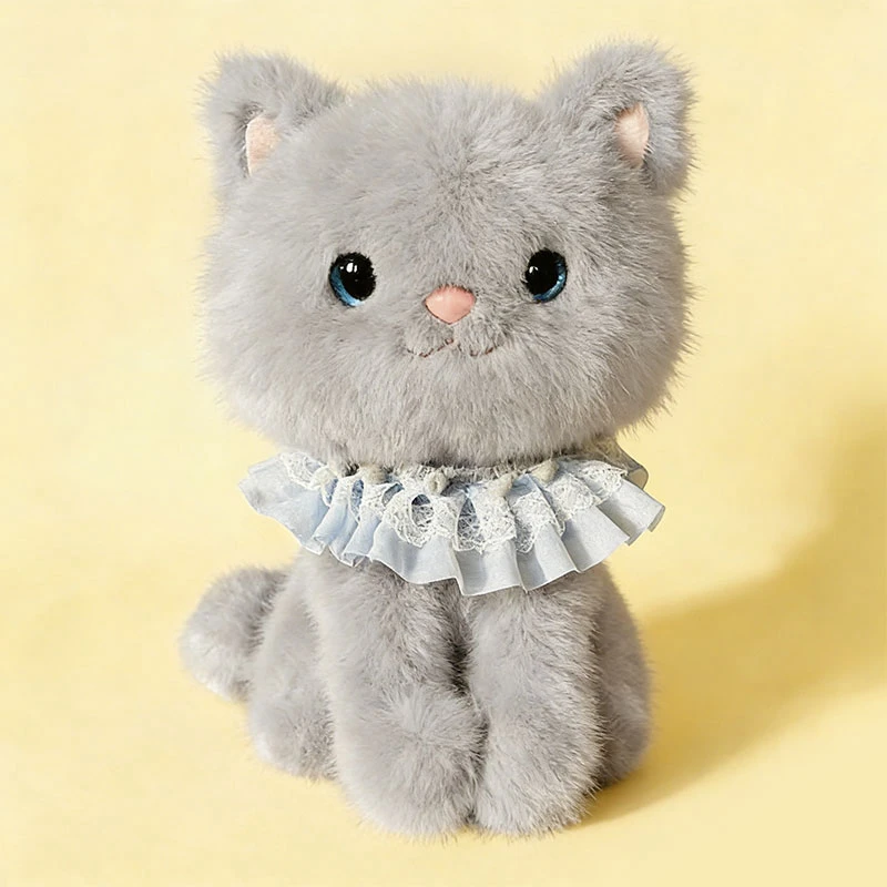 (gato Gris De 35 Cm) Lindo Gatito De Peluche De Dibujos Animados, Adorable Mascota De Peluche
