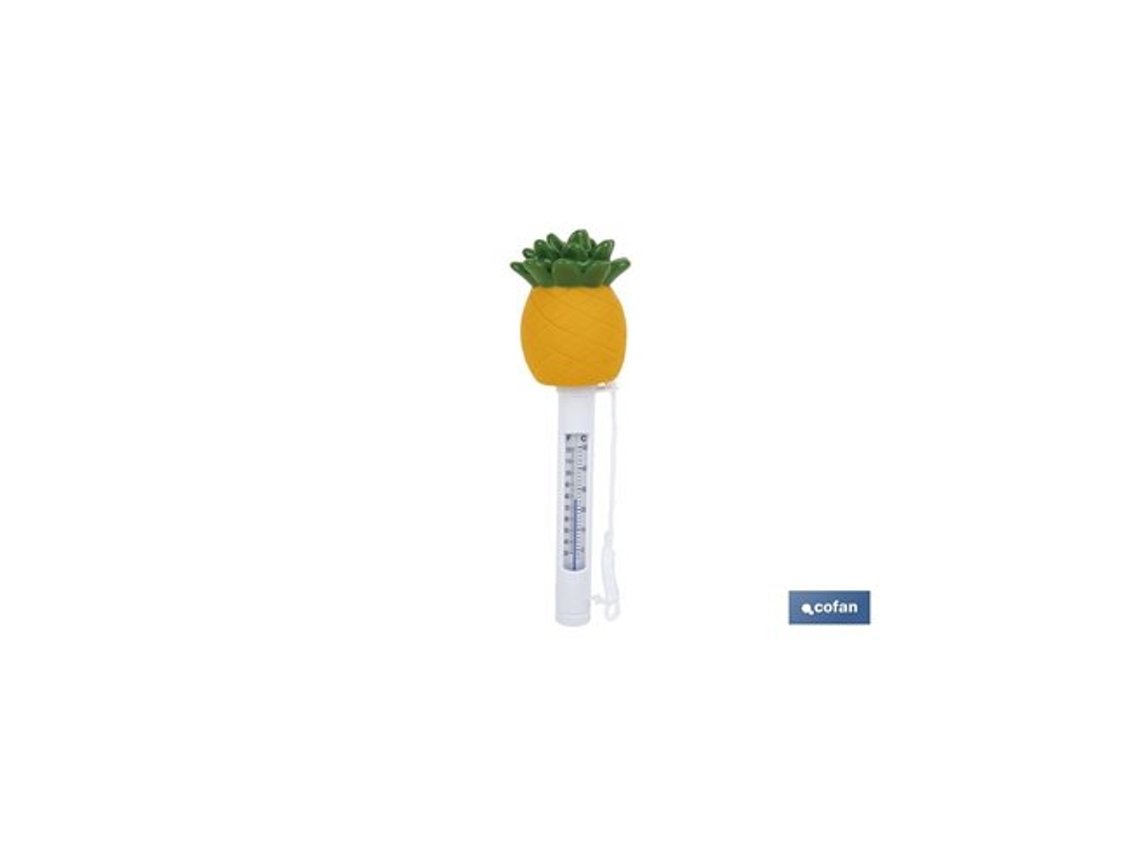 Termómetro Flotante De Piña Para Piscinas De Medición Precisa Color Naranja Y Verde