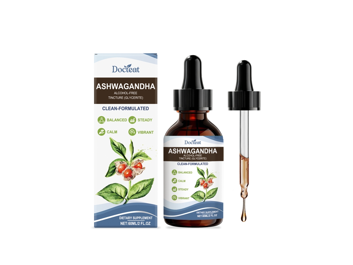 Gotas calmantes para los nervios con ashwagandha por vía oral