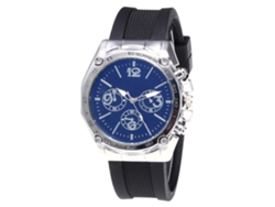 Reloj De Pulsera Unisex De Cuarzo Con Correa De Silicona, Estilo Casual, Esfera Azul Plateada.
