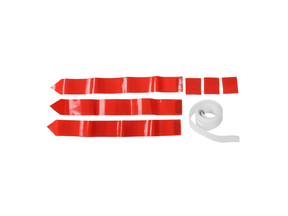Cinturón De Banderas De Fútbol Con 3 Banderas Para Competiciones Juveniles, Entrenamientos Y Prácticas - Rojo