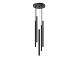 Lámparas colgantes Pastelo de acero negro 110x25x25cm SOLLUX LIGHTING