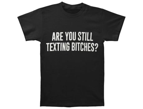 Camiseta ROCKINSTONE de mensajes de texto Blac Chyna (M)