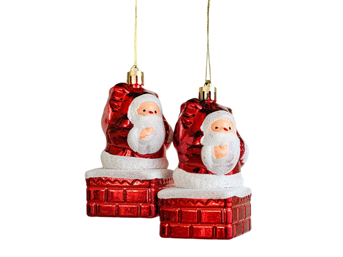 Conjunto de adornos navideños con sombreros y bastones de caramelo TRUYUETY