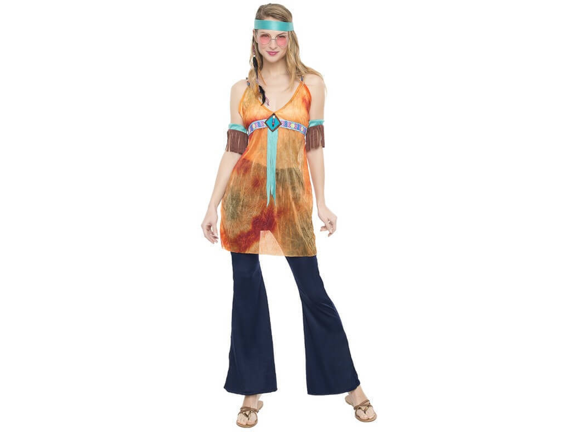 Disfraz de Mujer DISFRAZZES Hippie California (Talla: M/L)