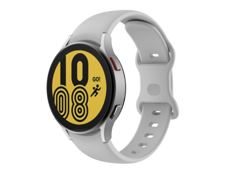Correa de reloj inteligente para Samsung Galaxy Watch4 Classic de 42 mm / Watch4 de 40 mm de silicona con hebilla de mariposa (gris)