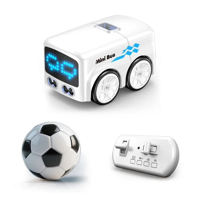 (blanco) Coche Teledirigido Activado Por Gestos, Mini Autobús Teledirigido Inteligente Mágico, Regalo Para Niños