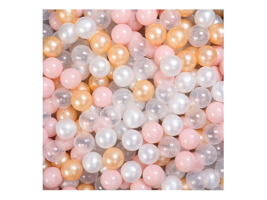 100 Pelotas De Macaron Para Piscina De Bolas, Pe, Inodoras, Elásticas, Resistentes A Las Mordeduras, Regalo Seguro Para Niños, Rosa Y Blanco.