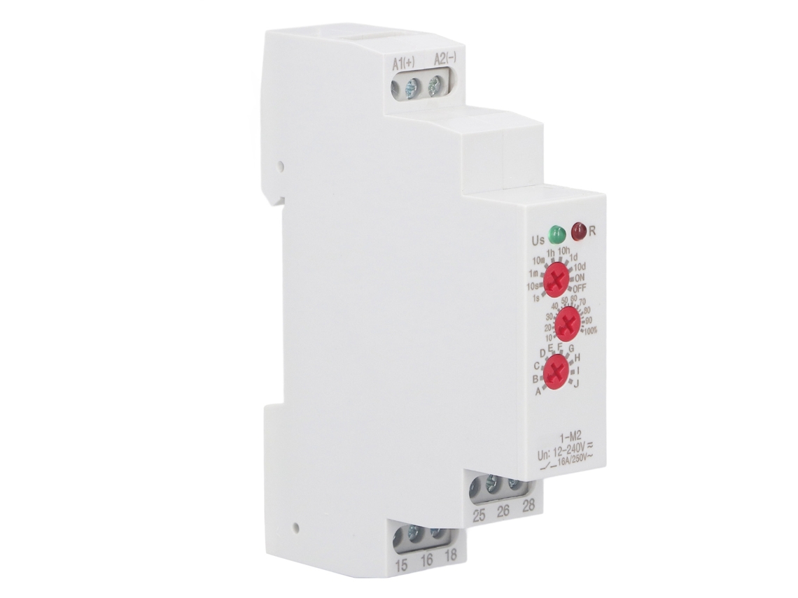 Relé Temporizador Multifuncional Con Retardo Para Montaje En Carril Din, Ca/cc, 12-240 V.