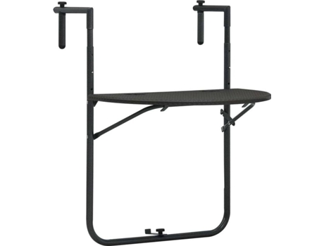 Mesa de balcón VIDAXL Marrón Plástico (60x64x83.5 cm)