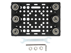 Placa de pórtico de aluminio anodizado negro con polea para accesorios de impresora 3D de 0,8 a 3,1 pulgadas