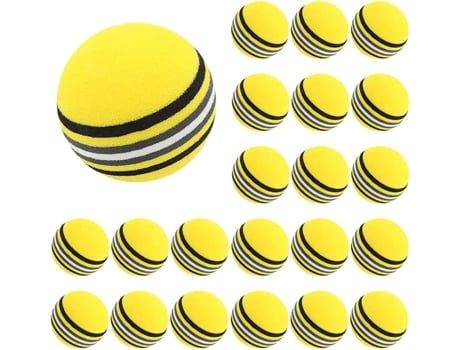 20 pelotas de práctica de golf de espuma, pelota de entrenamiento de golf de esponja, pelota de esponja arcoíris suave para entrenamiento en interi...
