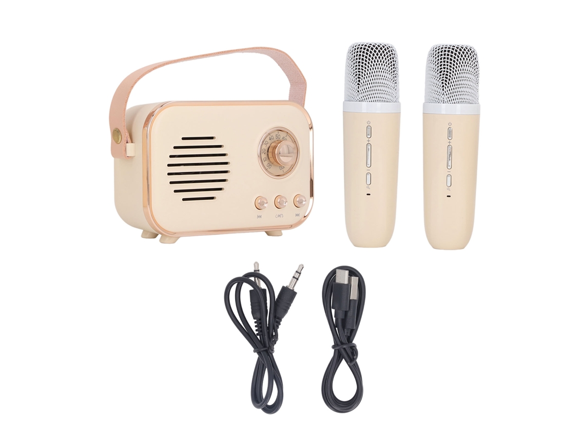 2026-set De Karaoke Inalámbrico Portátil Con Altavoz Batería De Gran Capacidad Pequeño Multifuncional Para Interior Exterior Beige