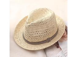 Sombrero de paja infantil 2026, sombrero de sol cilíndrico, padre e hijo, playa, beige.