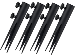 Estacas Metálicas De Fijación De 4 Piezas Para Luces Exteriores, Juego Ajustable Para Lámparas