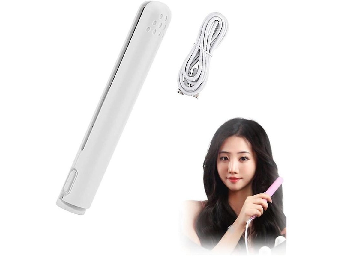 Mini Plancha De Pelo 2 En 1, Recargable Por Usb, Duradera, Para Cabello Corto Y Largo, Diseño Portátil.