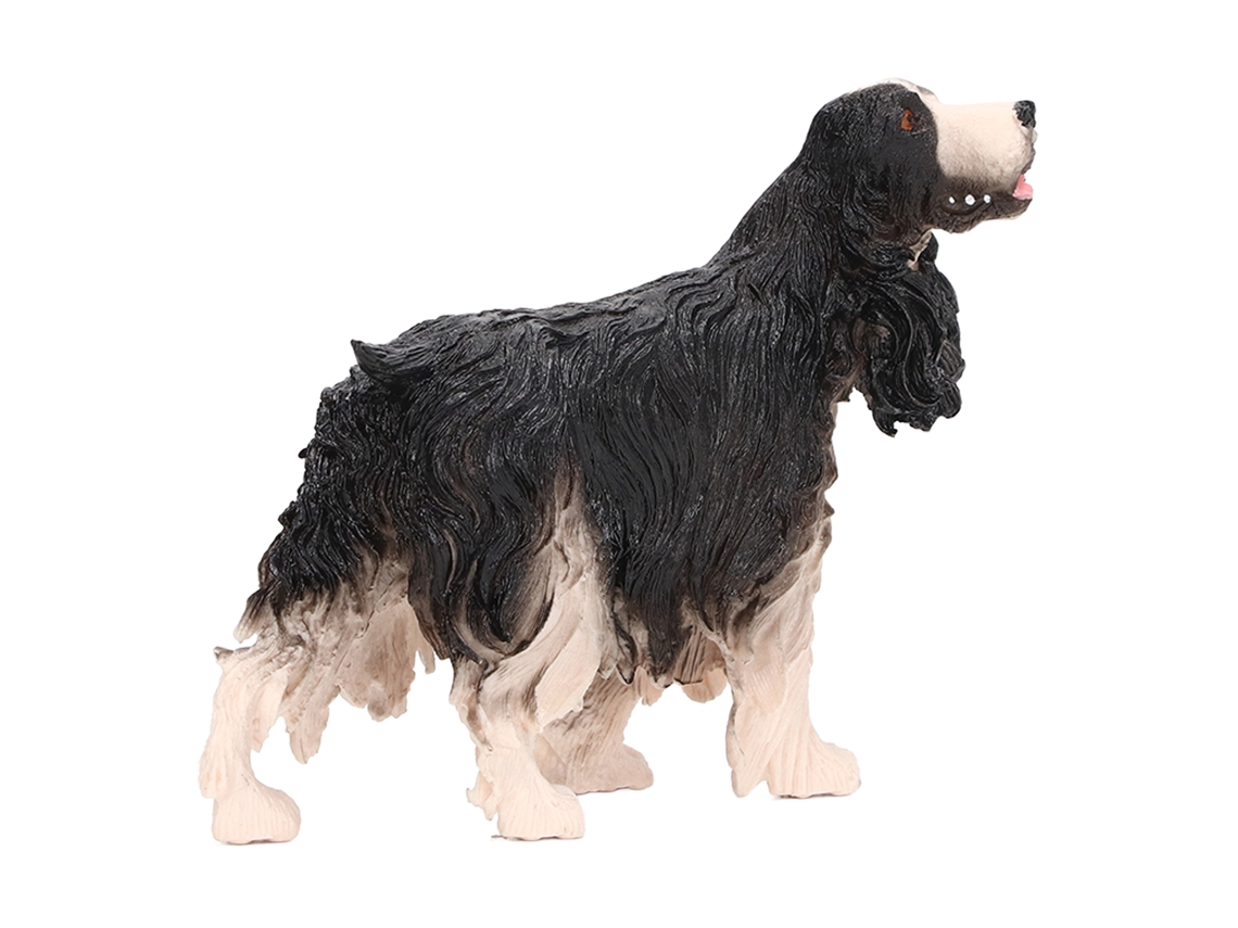 Figura De Cocker Spaniel De Plástico, Juguete Educativo, Decoración De Interiores Pl127-1314 Negro